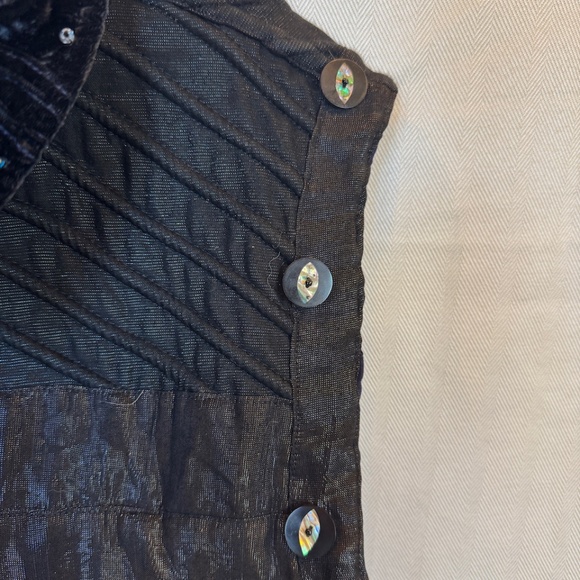 NADYA Art to Wear Reversible Velvet Silk Patchwork Vest - Picture 13 of 14
